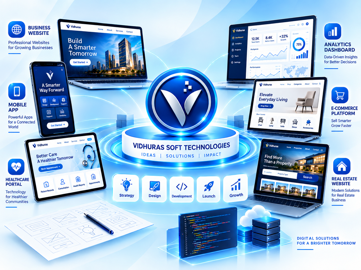 Attractive Web Design by Vidhuras Software Company